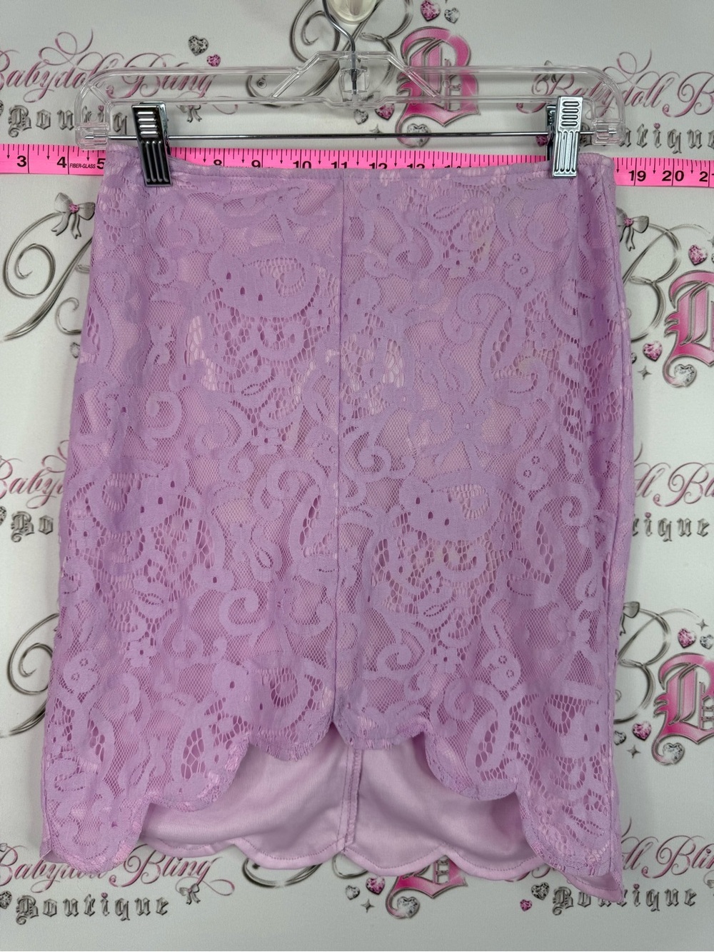 Tobi skirt Lilac Lace Scalloped  Mini Skirt